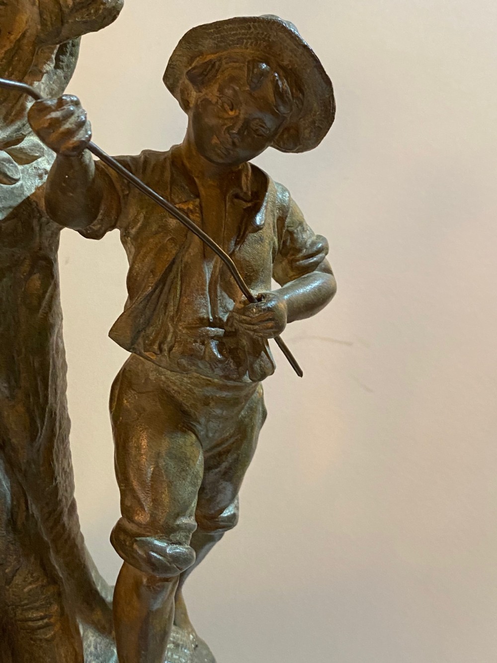 Pair of French Spelter Lamps. Late 19th Century  View VI