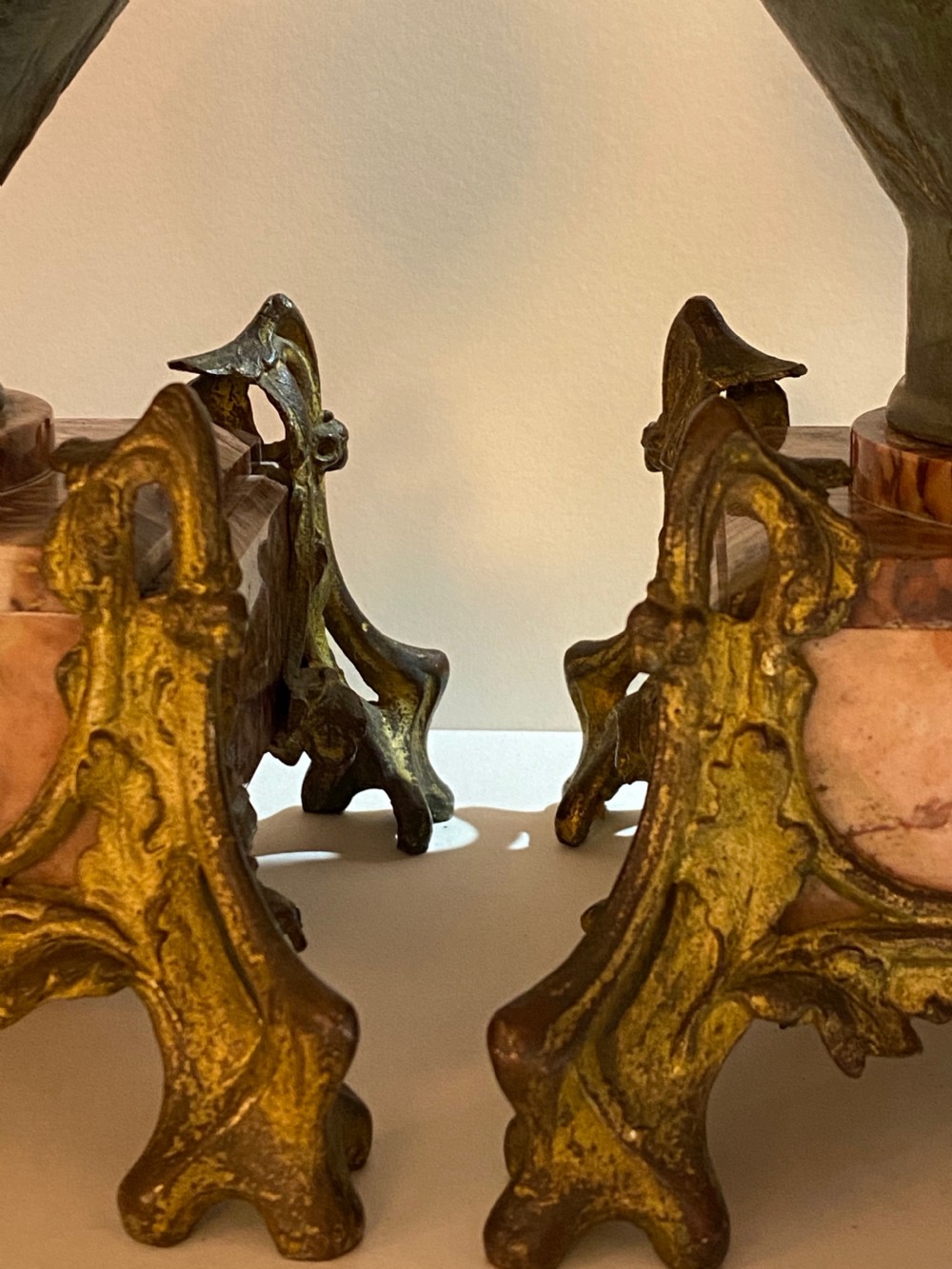 Pair of French Spelter Lamps. Late 19th Century  View VIII