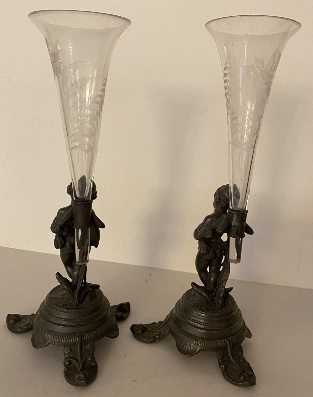 Pair of French Epergnes. 19th Century View V