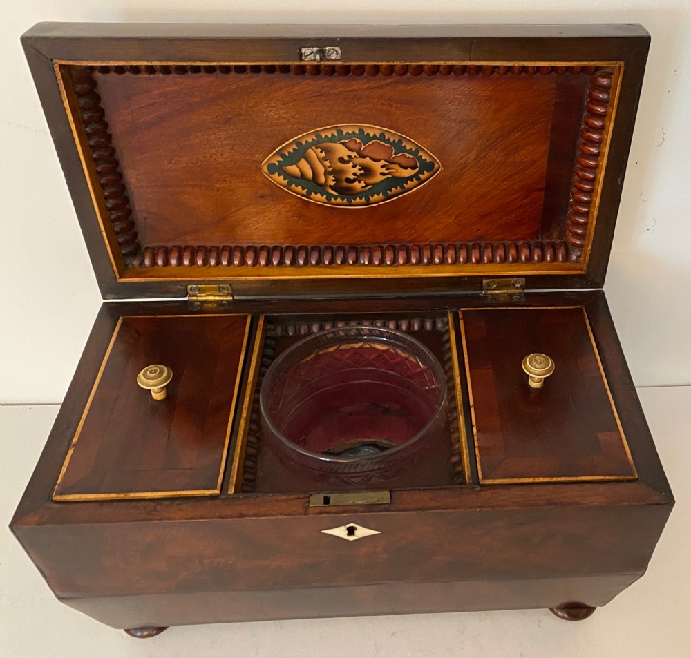 Regency Mahogany Tea Caddy
