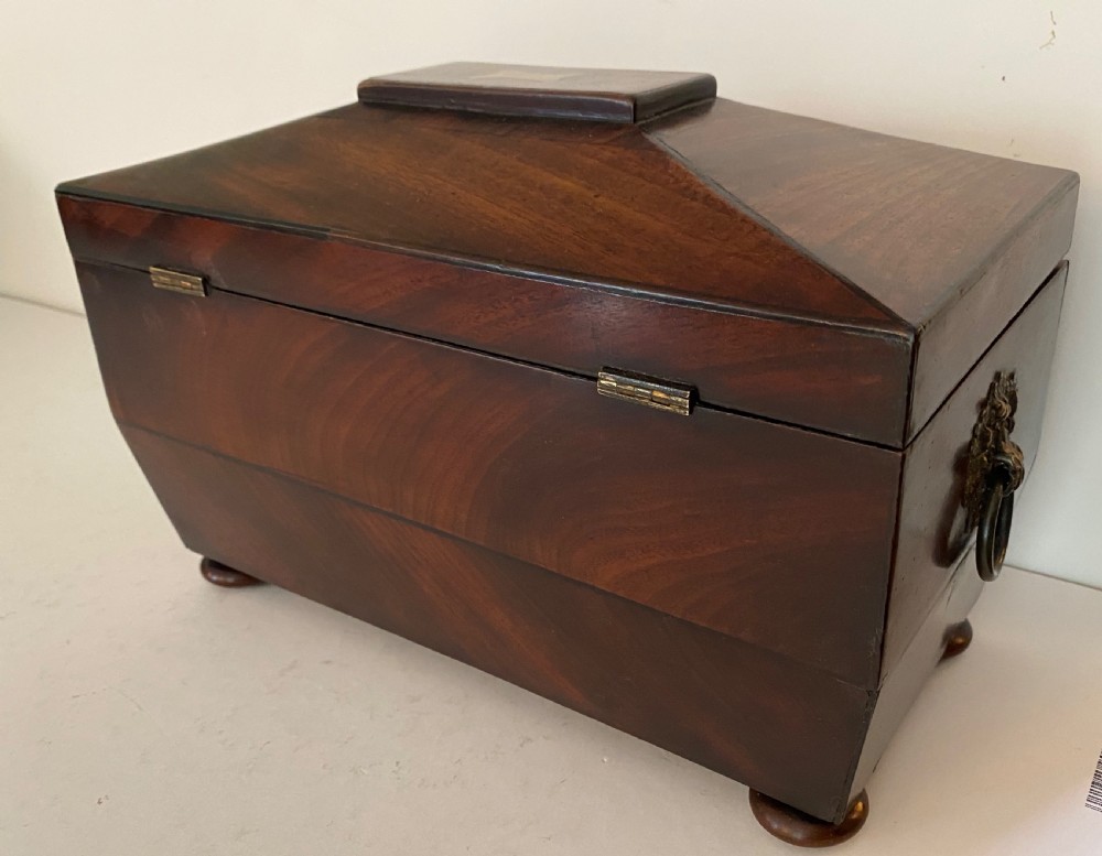 Regency Mahogany Tea Caddy View X
