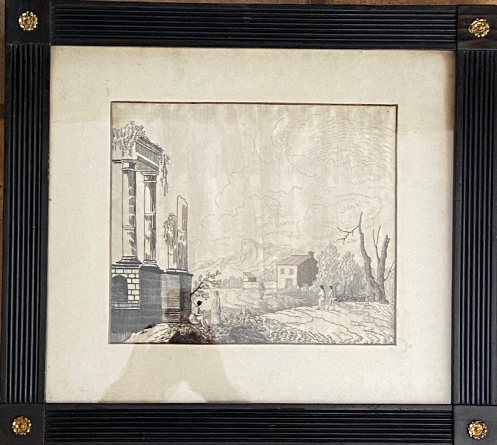 Regency Silk Work Picture in Original Frame View VI