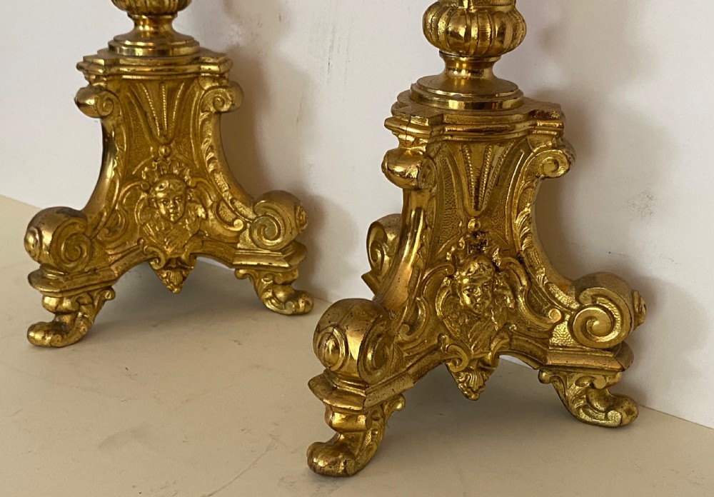 Baroque Style Church Candlesticks. 19th Century View III