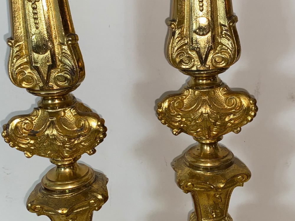 Baroque Style Church Candlesticks. 19th Century View VI