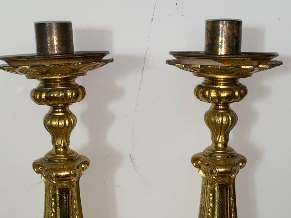 Baroque Style Church Candlesticks. 19th Century View VII