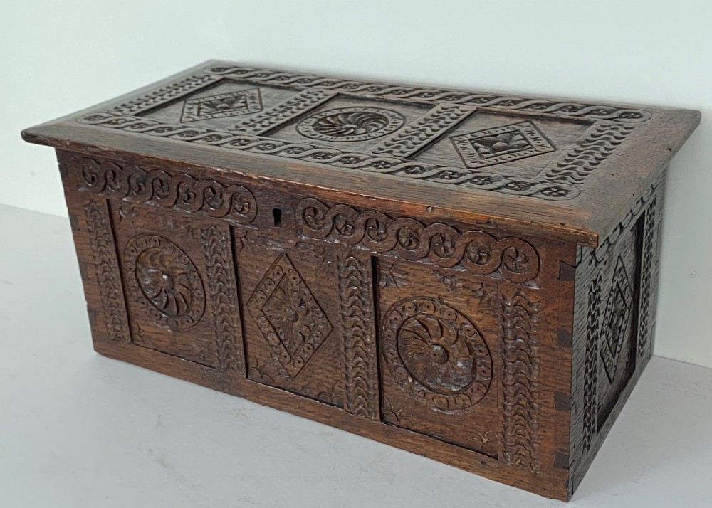 Apprentice Oak Coffer. 19th Century