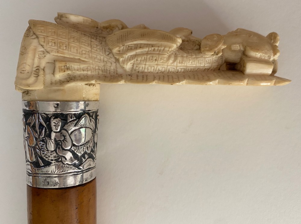 Chinese walking stick. 19th Century. View II