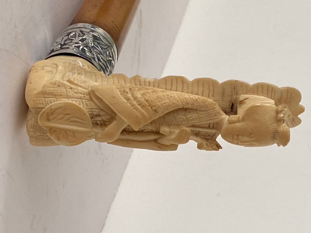 Chinese walking stick. 19th Century. View X