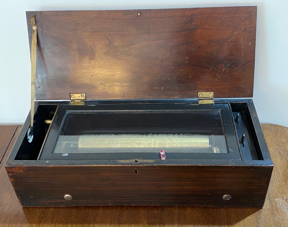 Swiss Cylinder Table Top Music Box. 19th Century