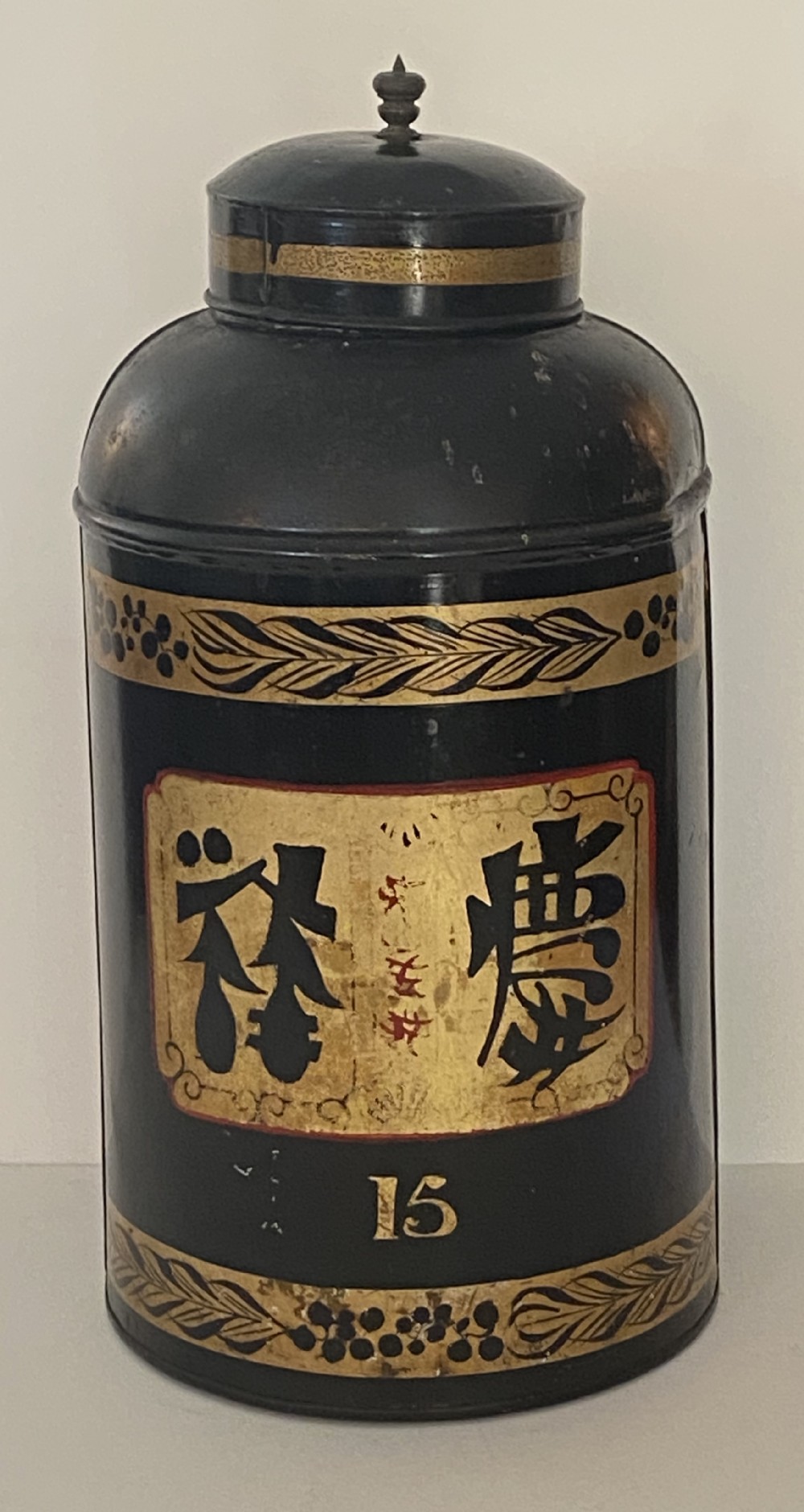 Chinese Toleware Tea Canister 19th Century