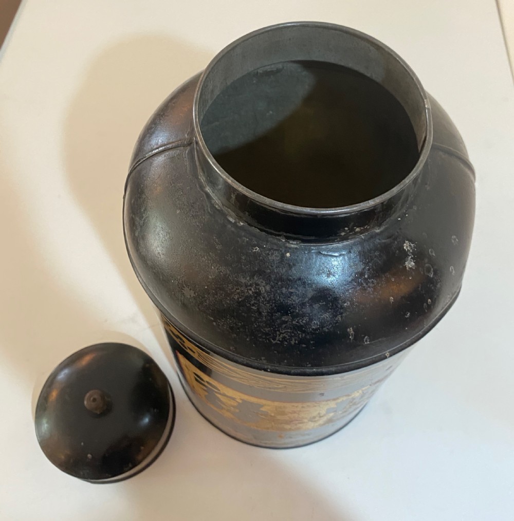 Chinese Toleware Tea Canister 19th Century View V
