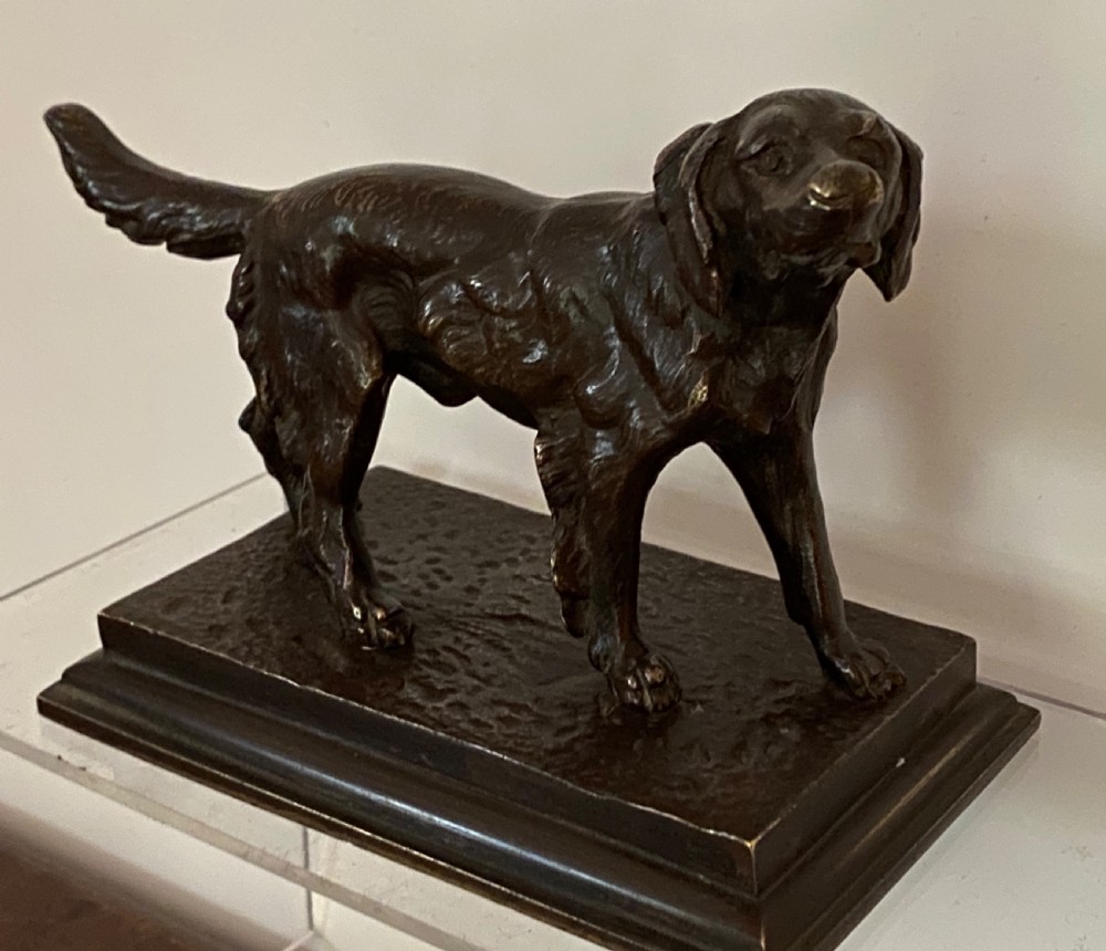 Bronze Figure of a Hunting Dog. 19th Century