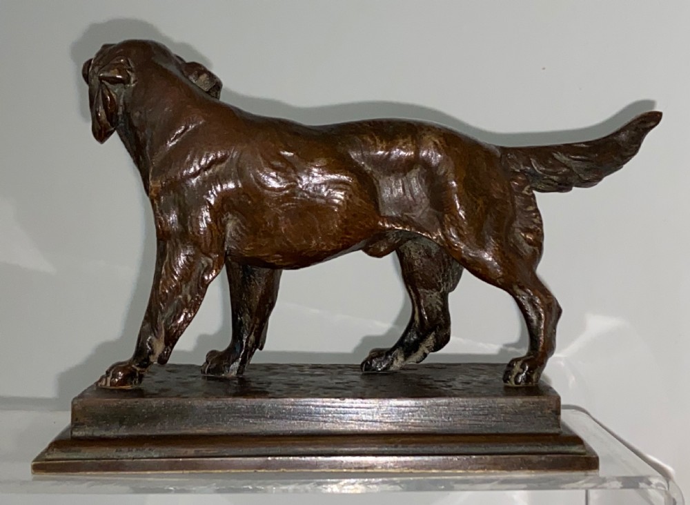 Bronze Figure of a Hunting Dog. 19th Century View II
