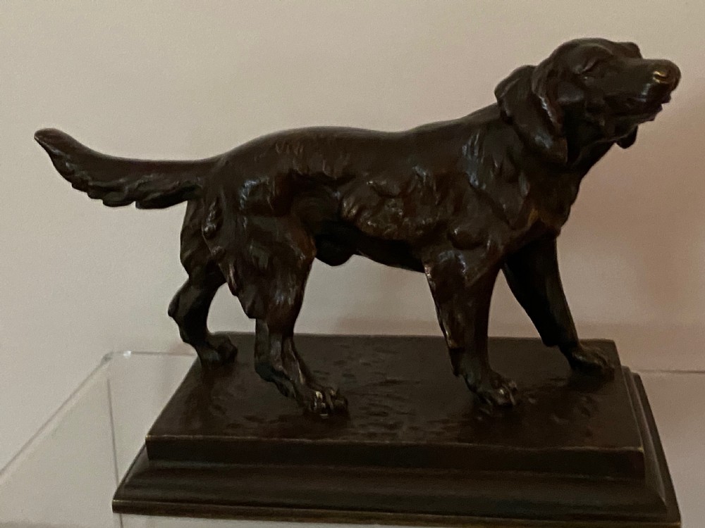 Bronze Figure of a Hunting Dog. 19th Century View V