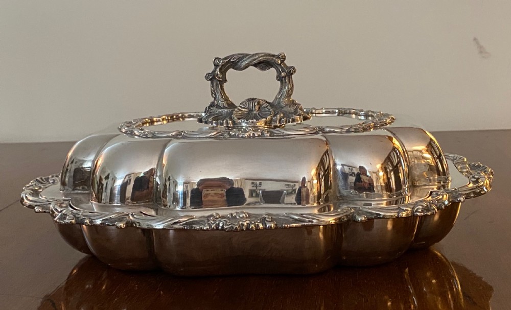 Silver Plated Vegetable Dish and Cover  View V