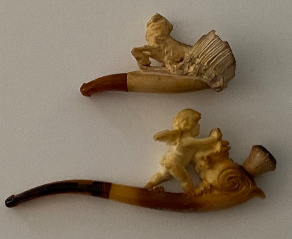 Pair of Meerschaum Cheroot Holders.