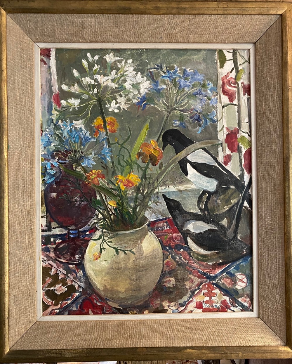 Still Life Study with Magpies By Jenny Chorley (1902-1996)