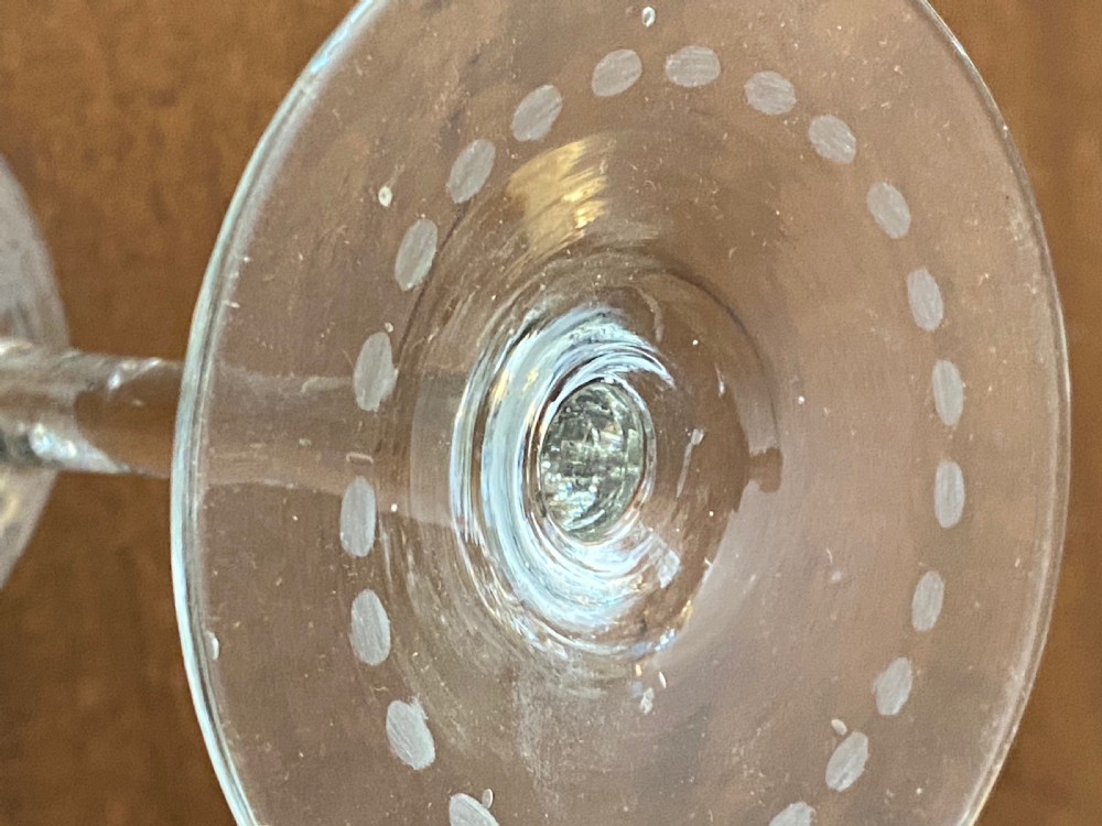 Set of 6 Etched Hock Glasses  View VIII