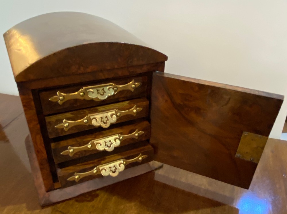 Figured Walnut Collectors Cabinet View VII