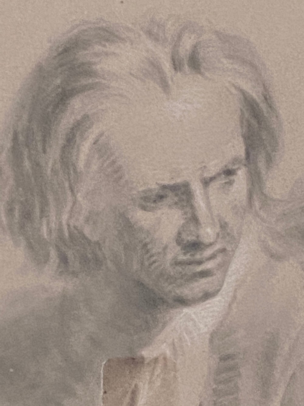 A Portrait Study of Beethoven in Chalk View II