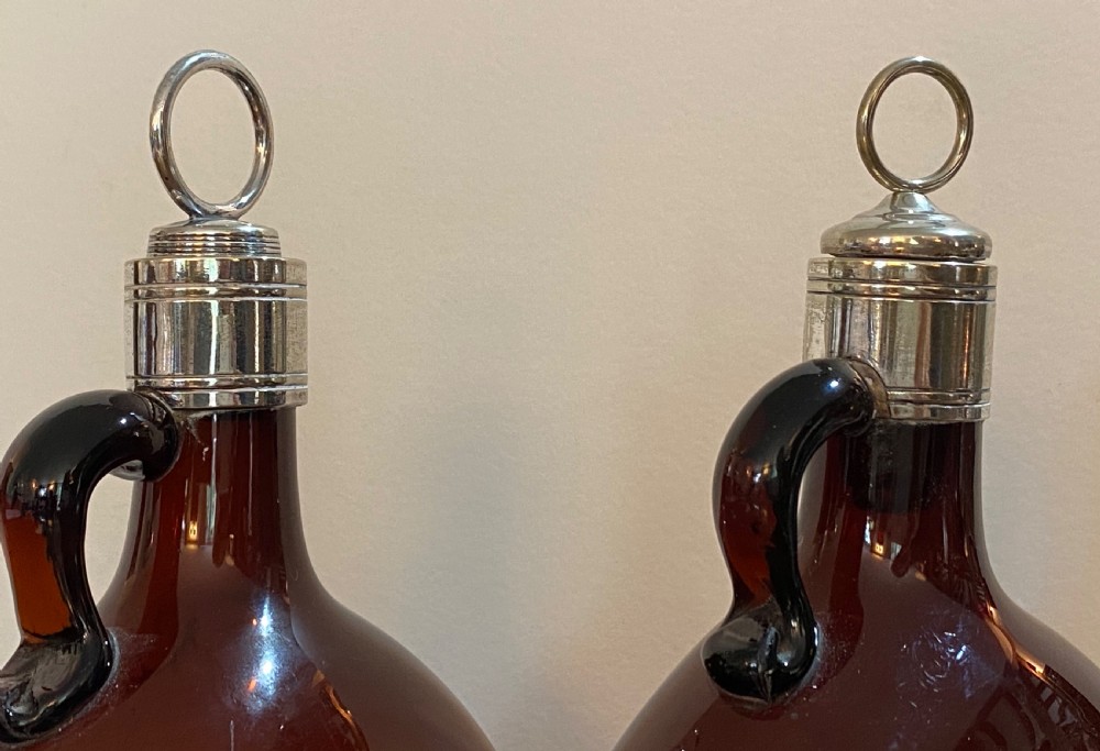 Pair of Georgian Spirit Flasks. View II