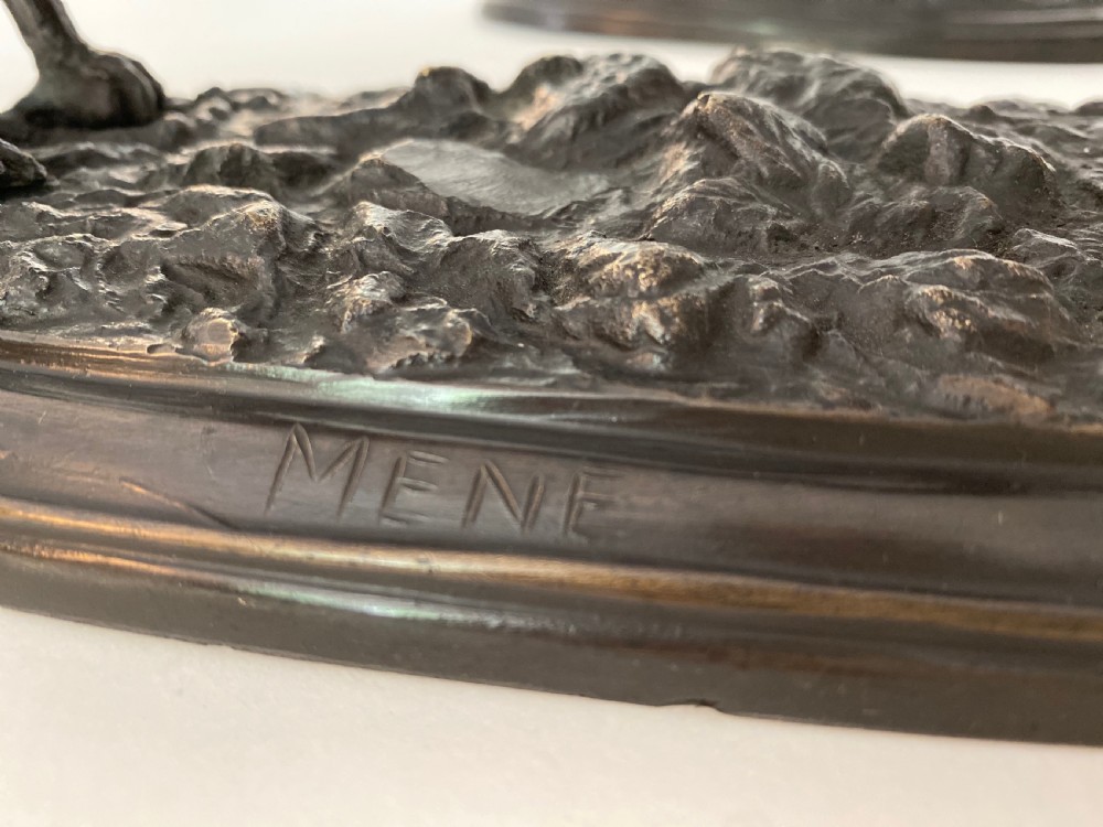 Pair of  Bronze Greyhounds  View IV