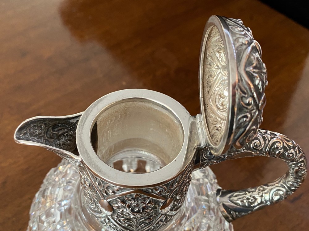 Claret Jug, Silver Mounted and Cut Glass View VII