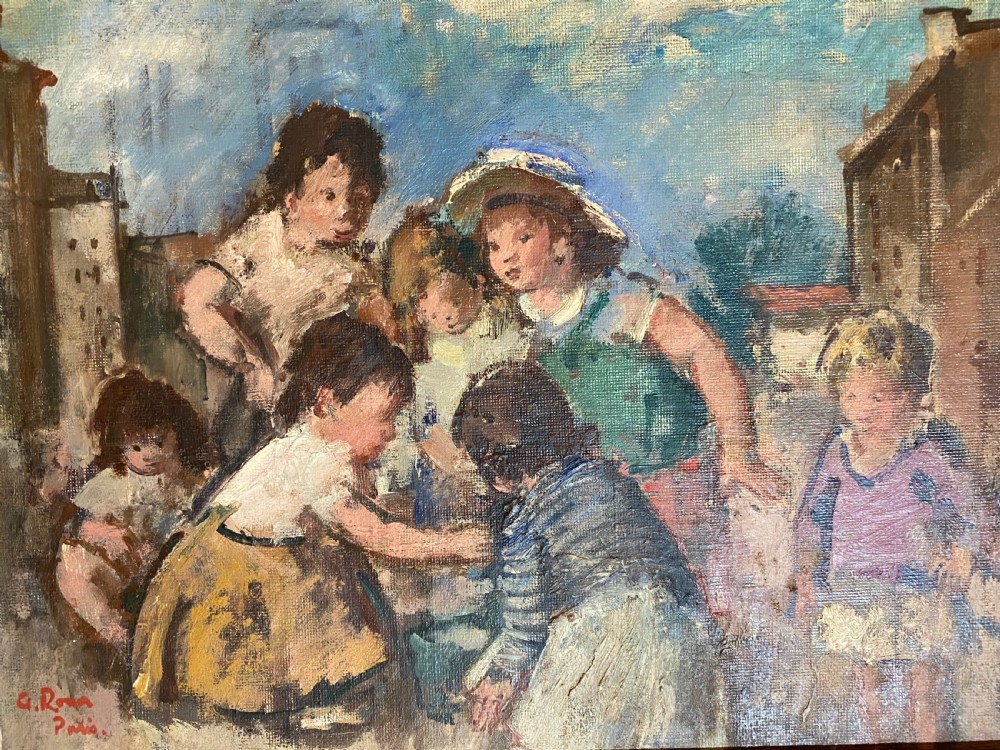 French Impressionist Oil on Board View II