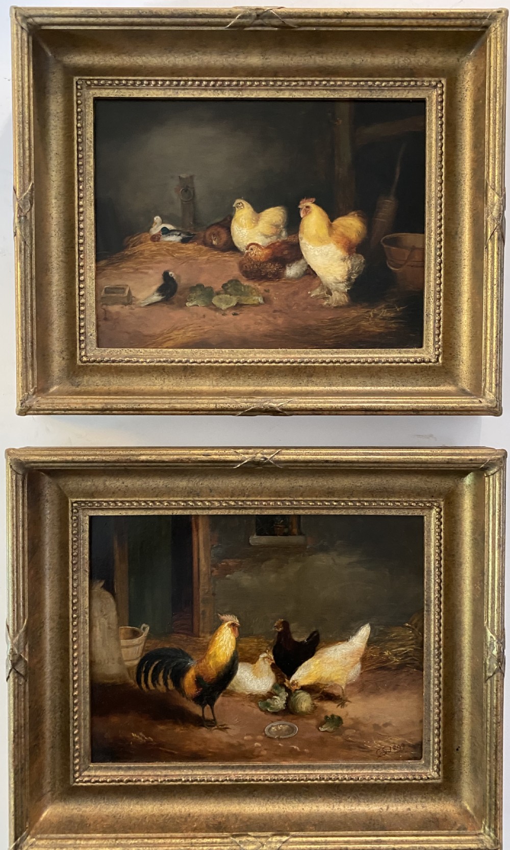 Pair of 19th Century oils on Board.