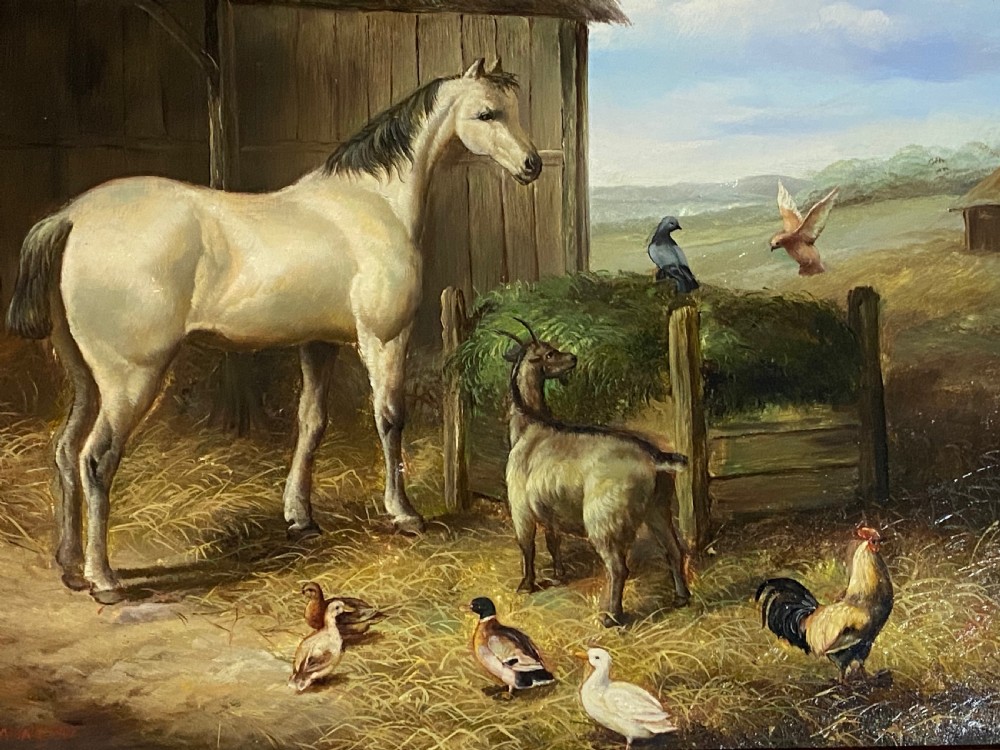 Oil Painting of Country Scene, Continental View II