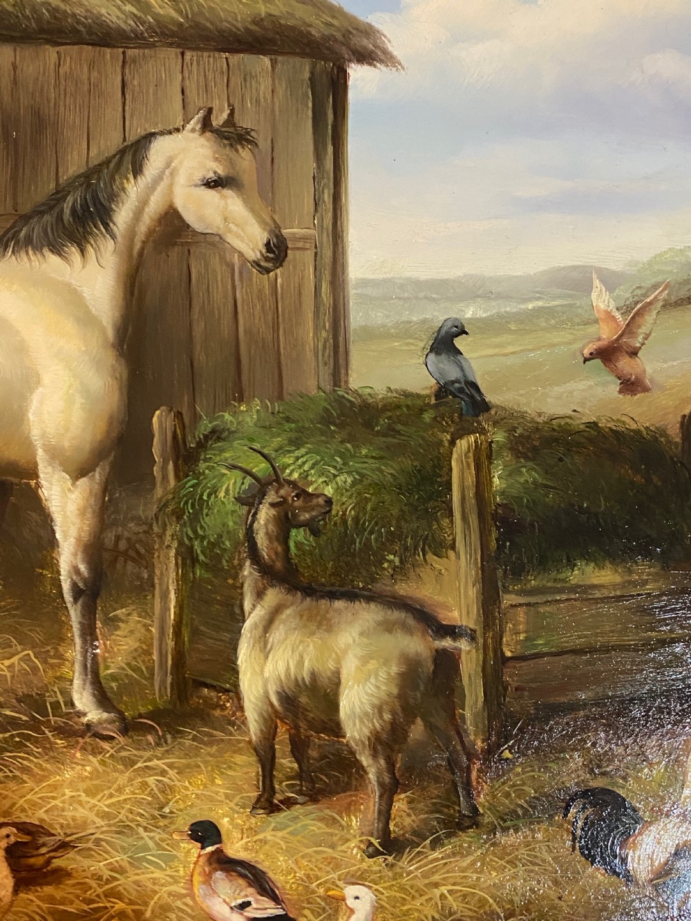 Oil Painting of Country Scene, Continental View VII
