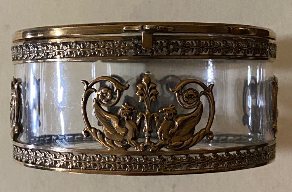 French Empire Gilt Metal and Glass Table Box. Ca 1814 View IV