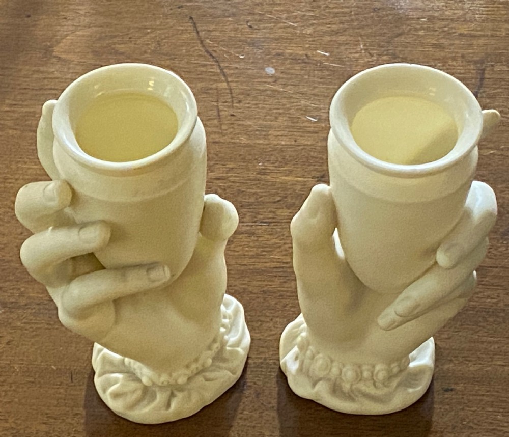 Royal Worcester Bisque Hand Vases View IV