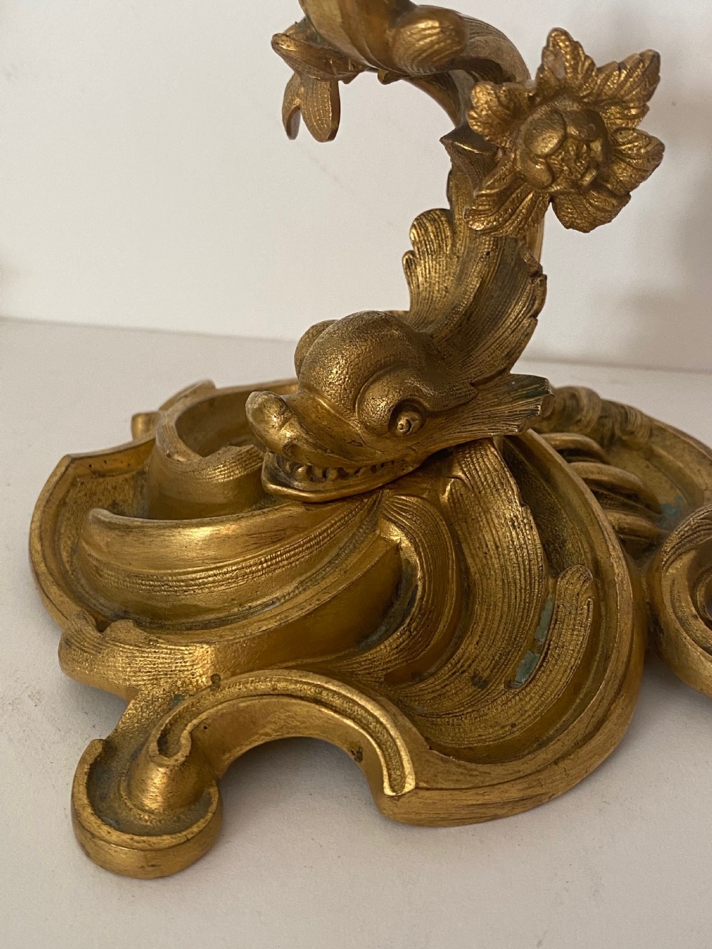 Pair of French Gilt Bronze Candlesticks View V