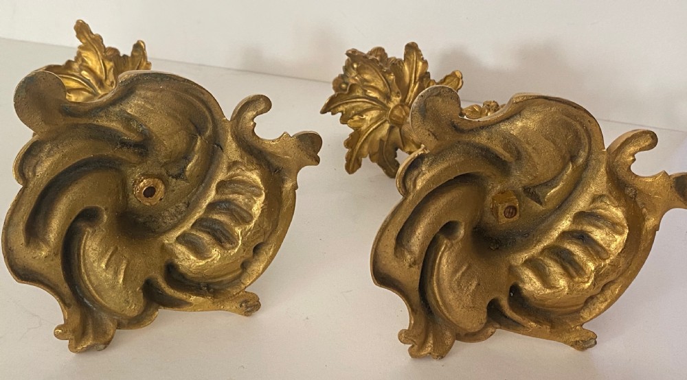 Pair of French Gilt Bronze Candlesticks View VI