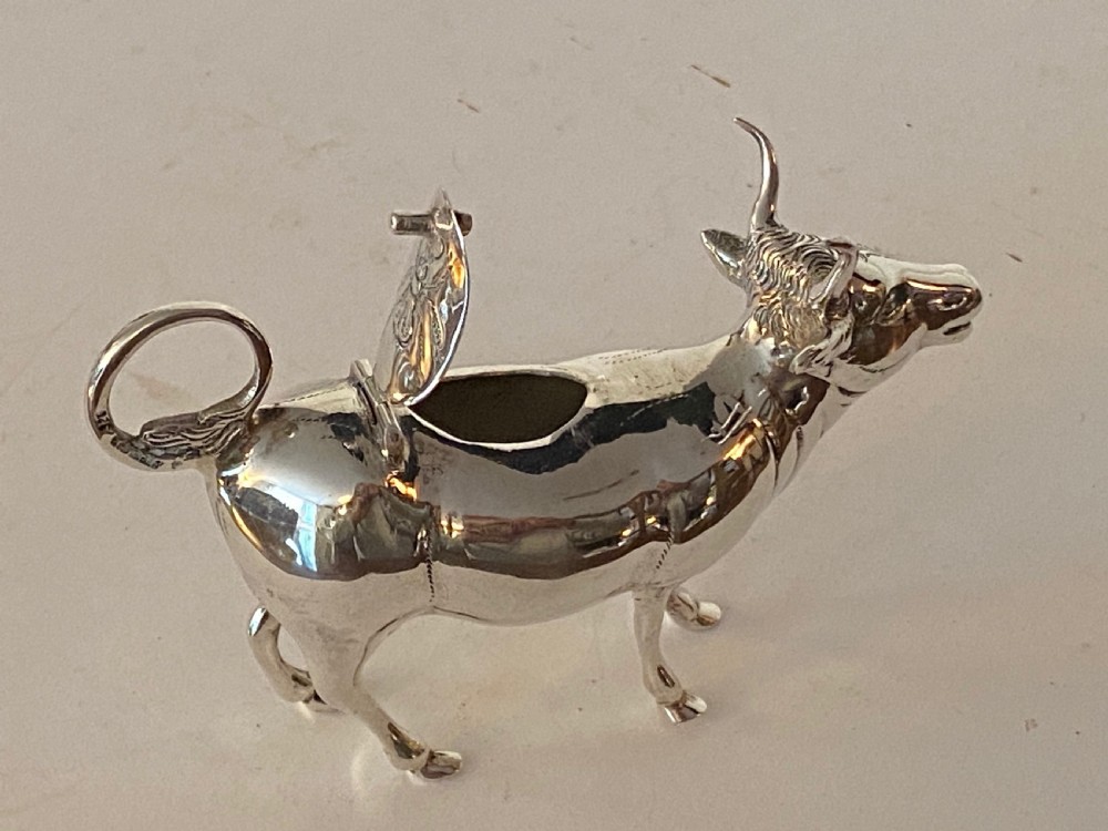Silver Cow Creamer. View V