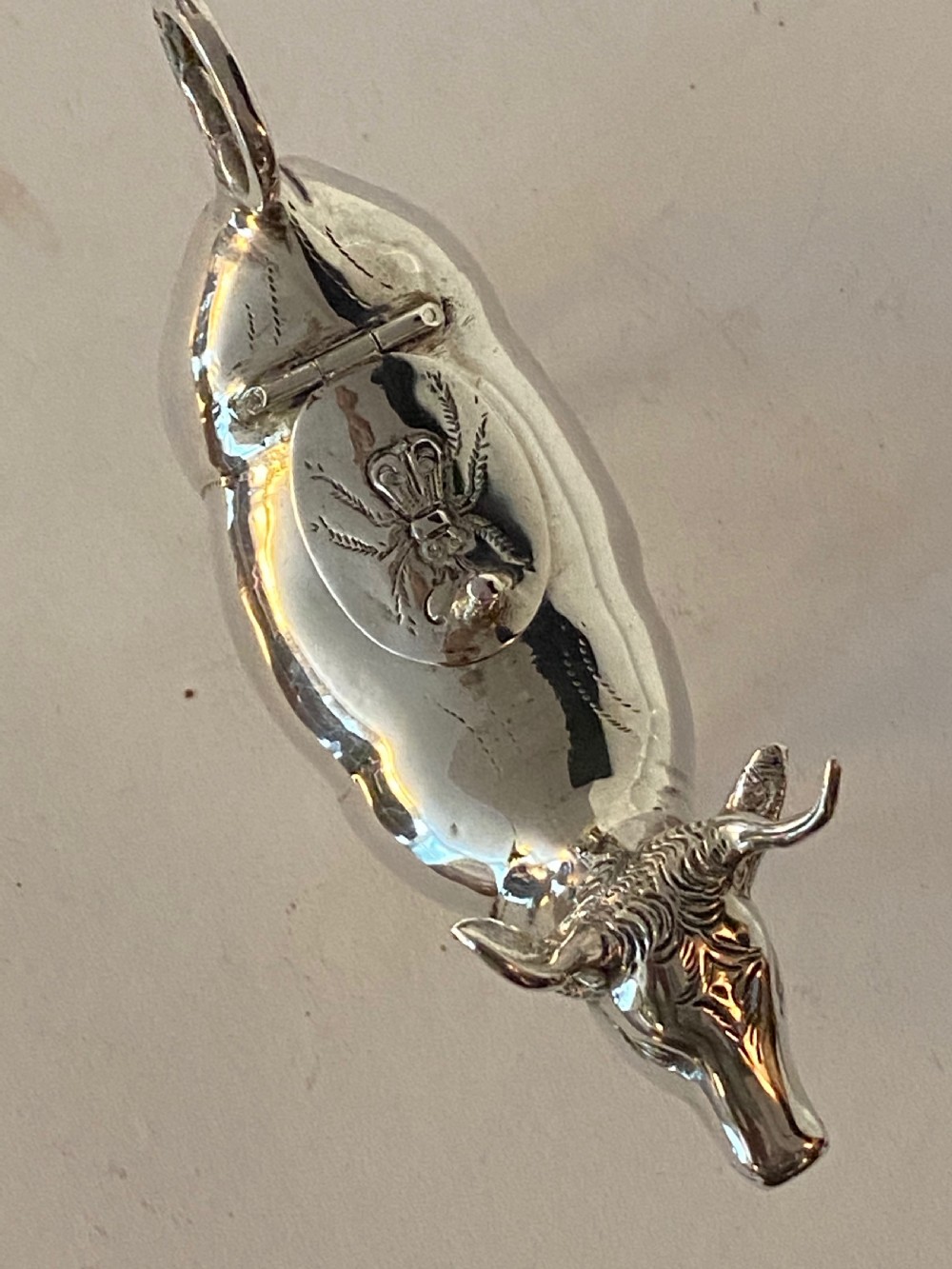Silver Cow Creamer. View VI