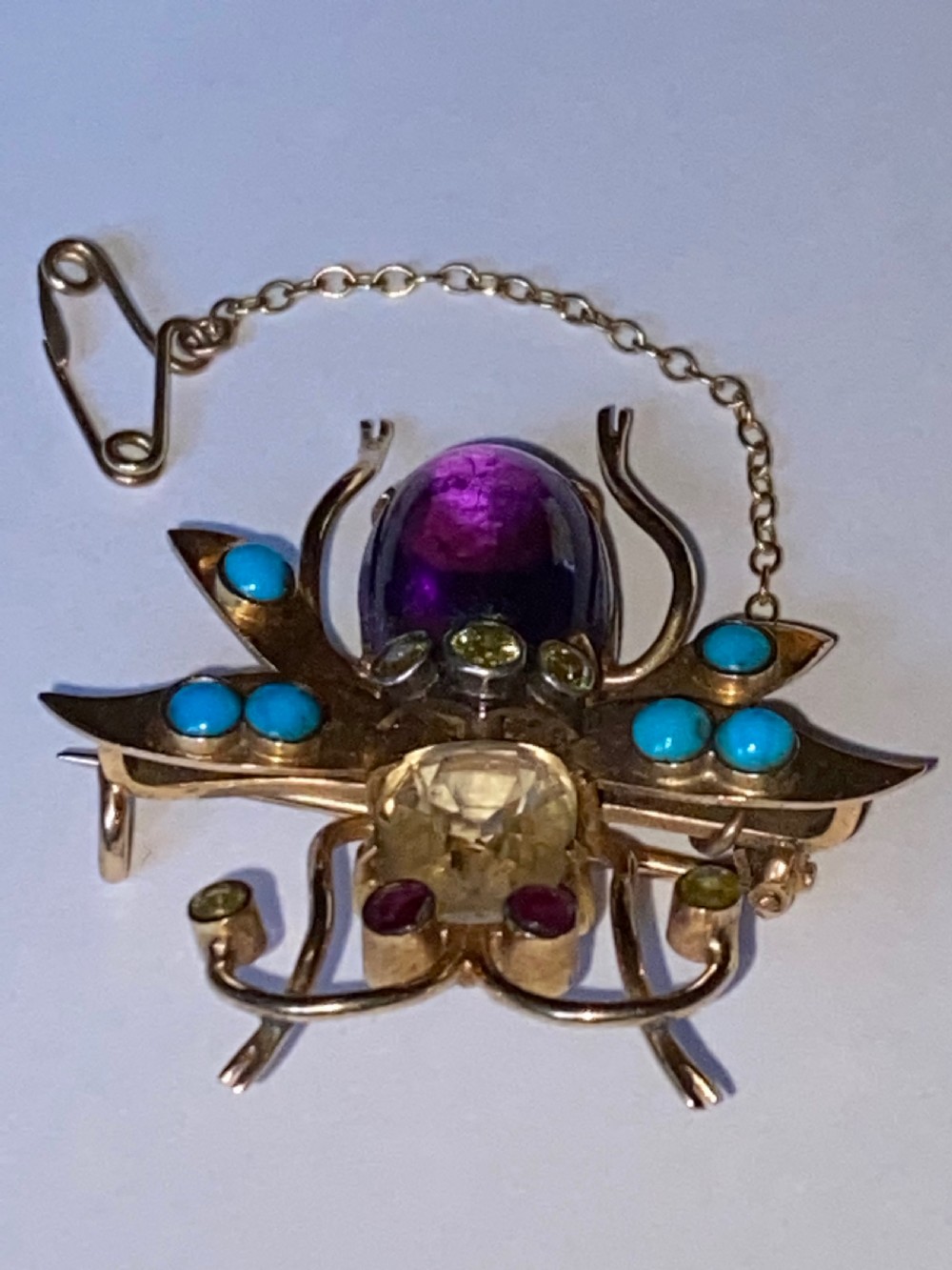 Victorian Multi-stone Insect Brooch View VI