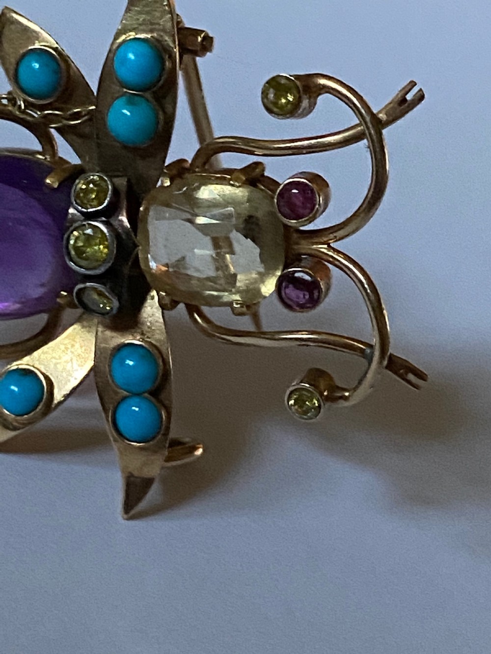 Victorian Multi-stone Insect Brooch View VII