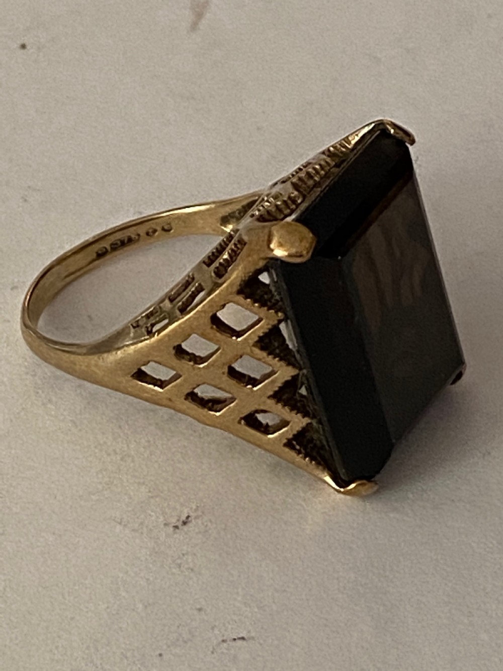 Smoky Topaz 9ct Gold Dress Ring