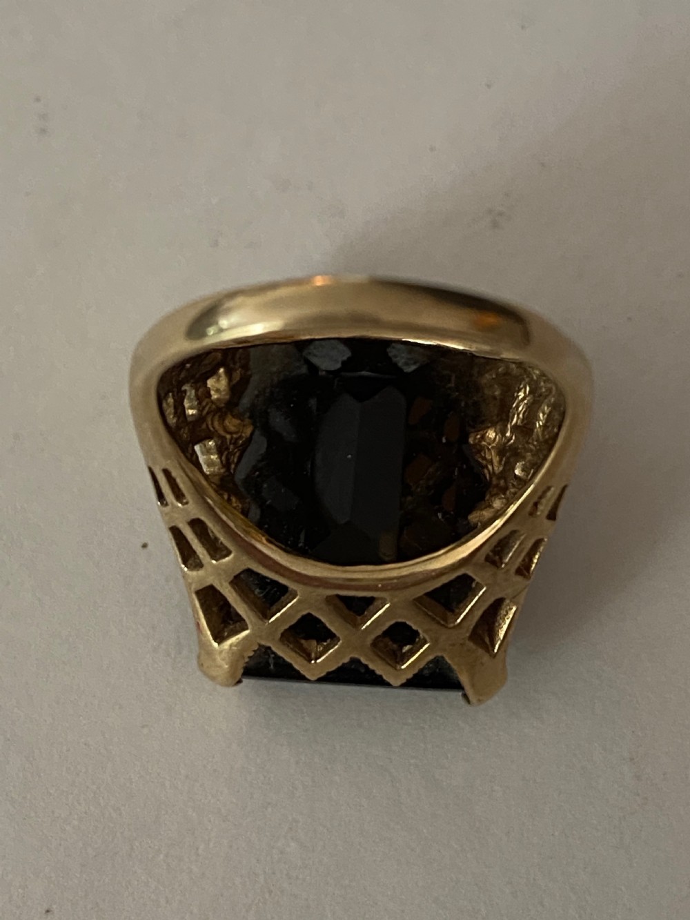 Smoky Topaz 9ct Gold Dress Ring View IV