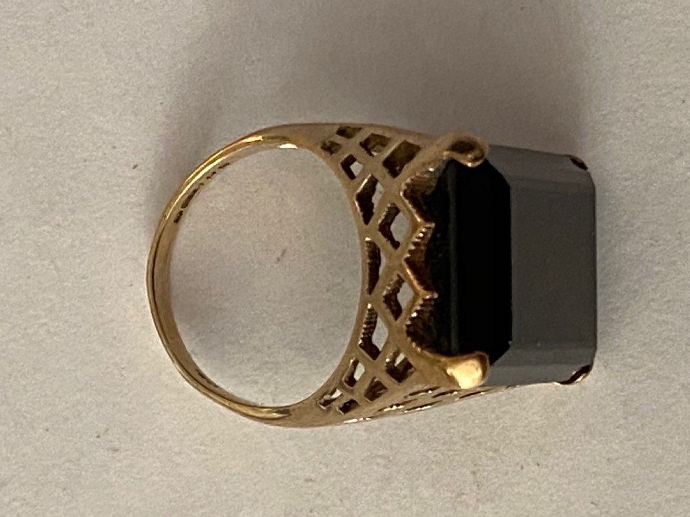 Smoky Topaz 9ct Gold Dress Ring View VII