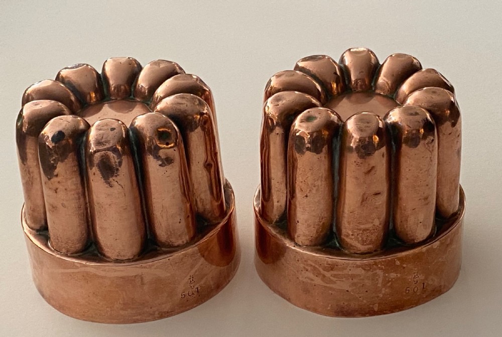 Pair of Victorian Copper Jelly Moulds