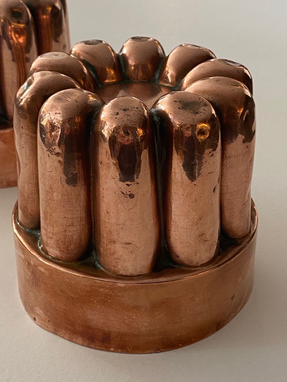 Pair of Victorian Copper Jelly Moulds View II