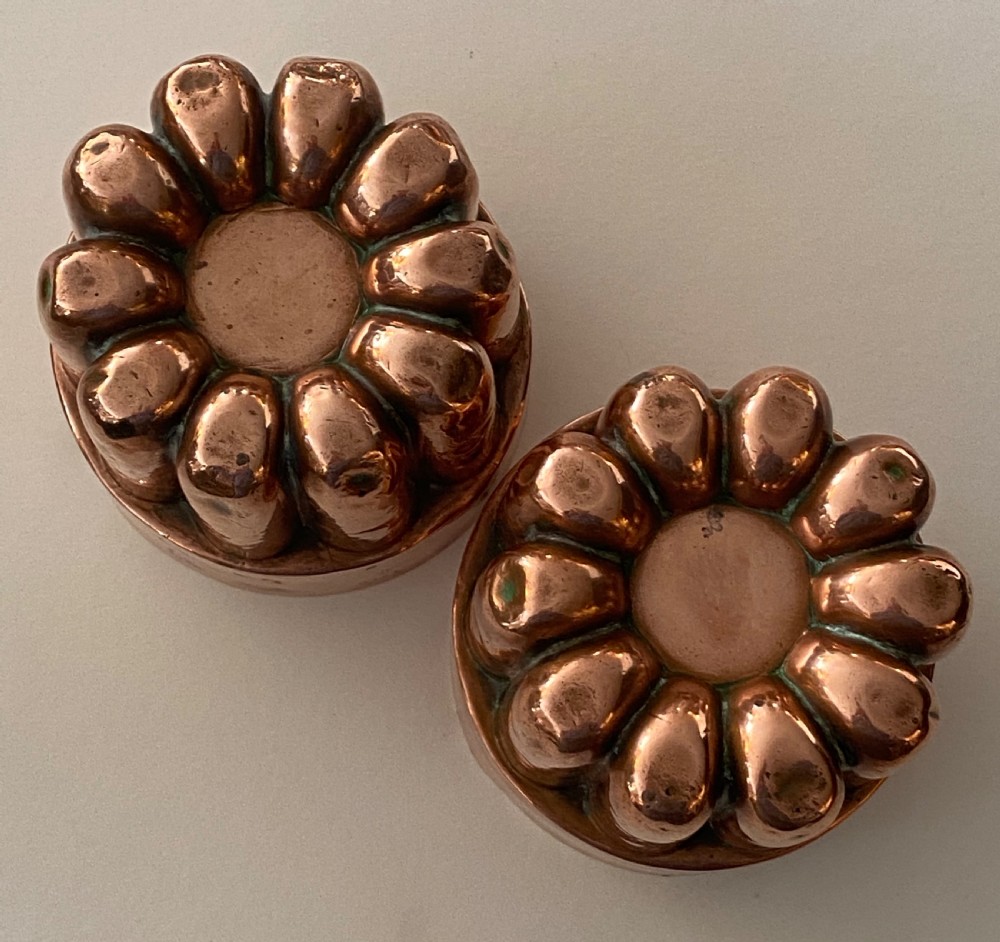 Pair of Victorian Copper Jelly Moulds View III