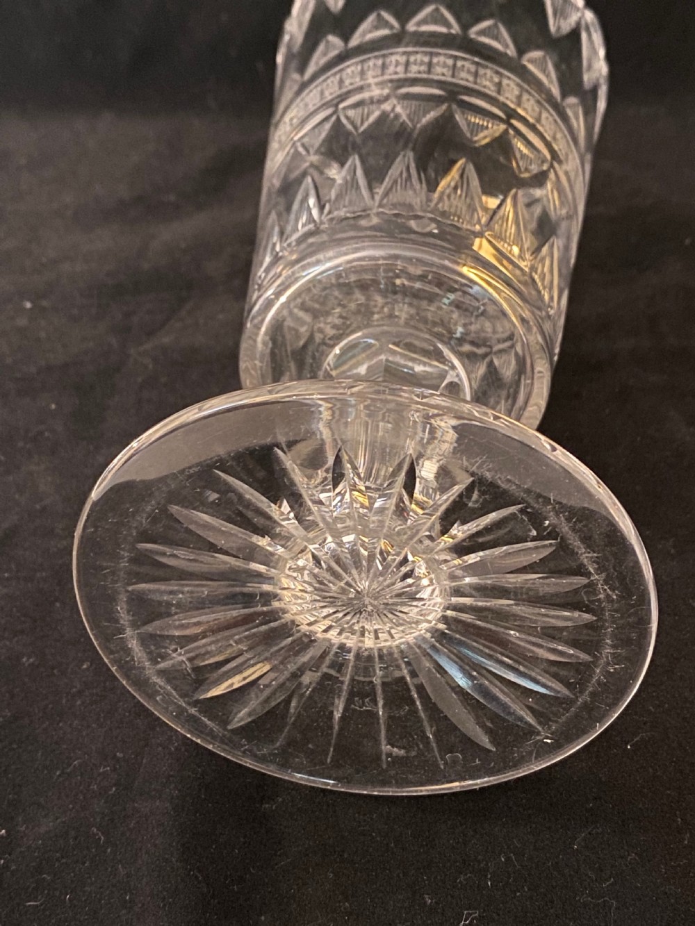 Victorian Etched Glass Celery Vase View II