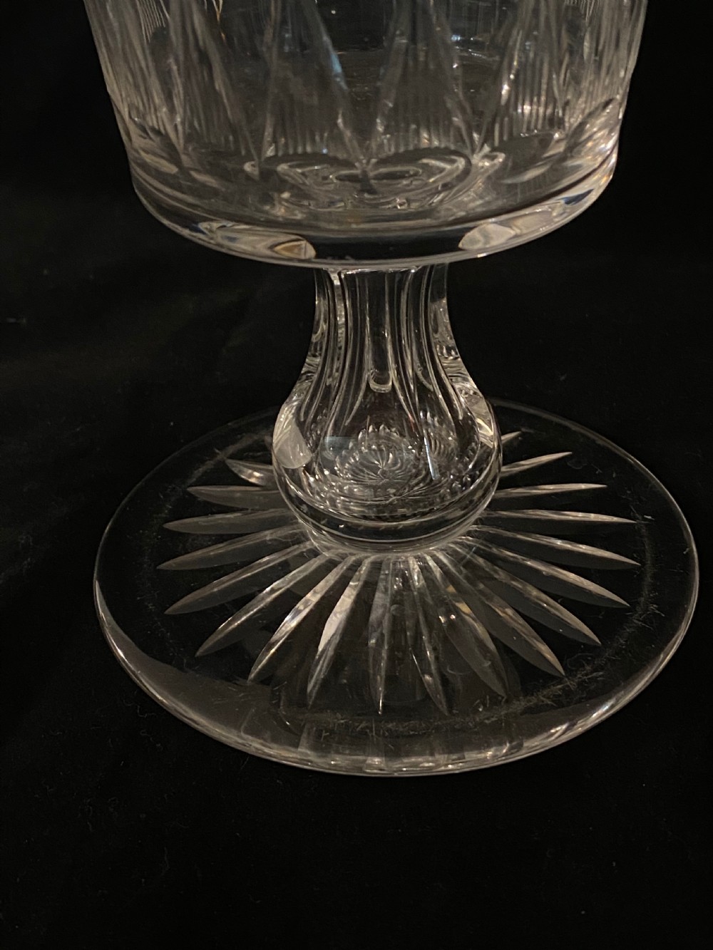 Victorian Etched Glass Celery Vase View IV