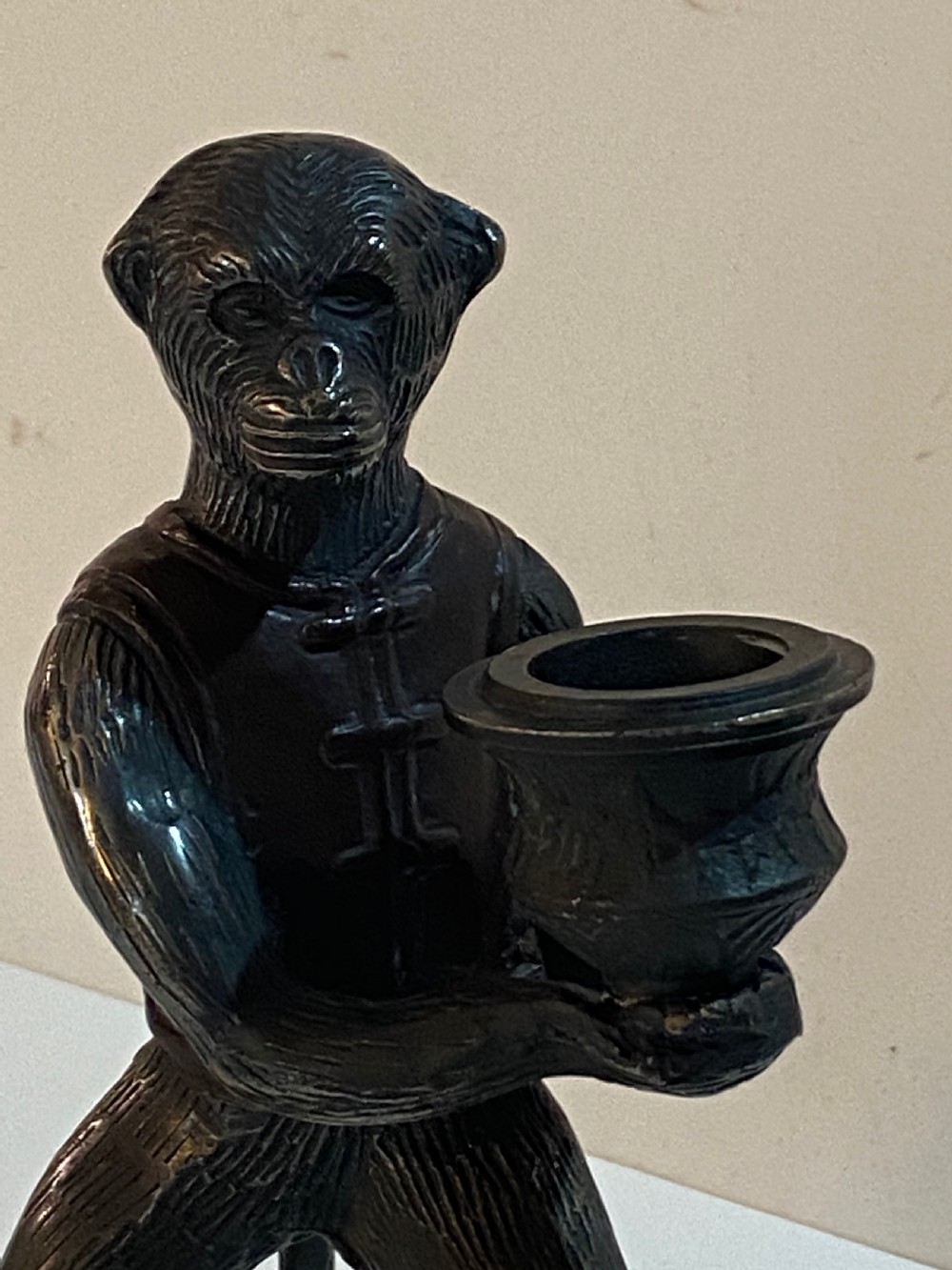 Pair of Bronze Figural Candlesticks View IV