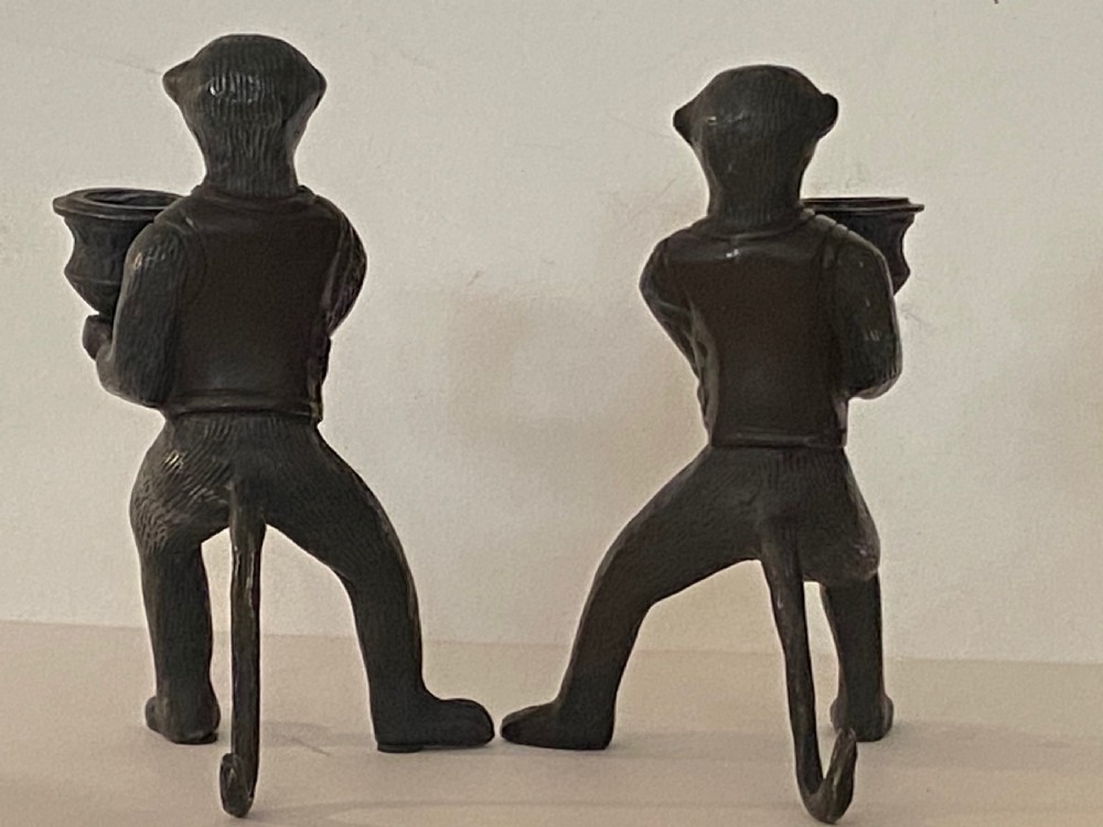 Pair of Bronze Figural Candlesticks View V