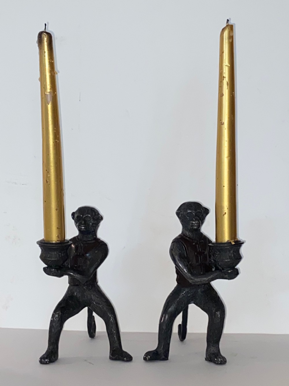 Pair of Bronze Figural Candlesticks View VI